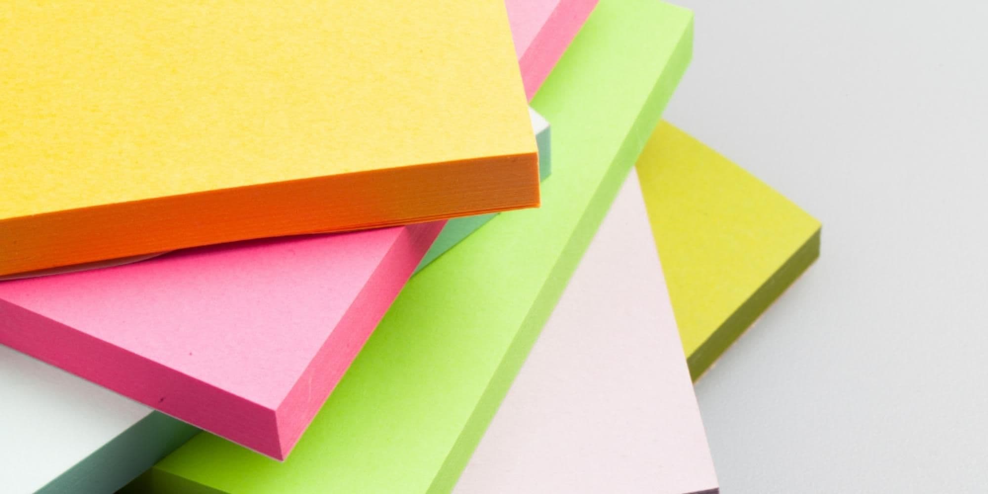 Bunte Post-It Zettel