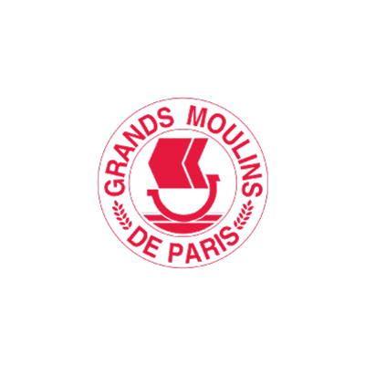 Logo von Grands Moulins de Paris: im Kreis ein stilisiertes Segelschiff